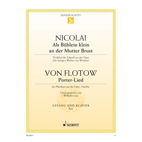 Nicolai, Otto / Flotow, Friedrich von - Als Büblein klein an der Mutterbrust / Porterlied