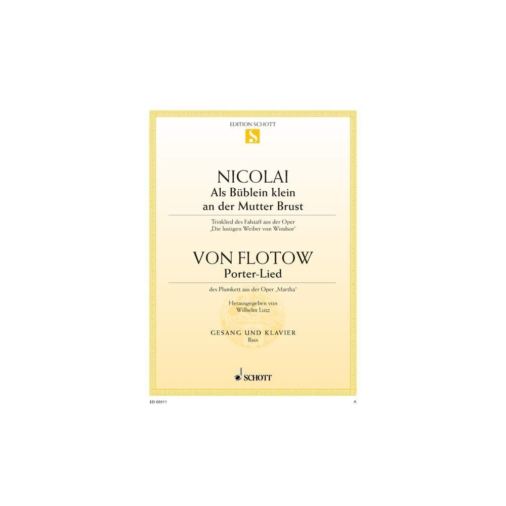 Flotow & Nicolai - Als Büblein klein an der Mutterbrust / Porter-Lied 