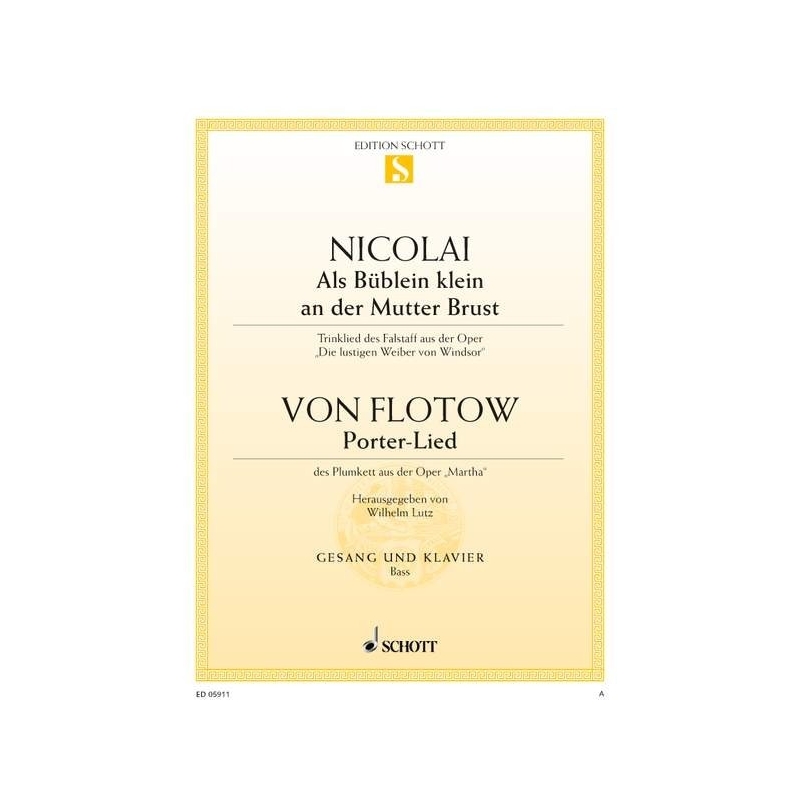 Nicolai, Otto / Flotow, Friedrich von - Als Büblein klein an der Mutterbrust / Porterlied