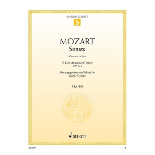 Mozart, Wolfgang Amadeus - Sonata C major K 545 