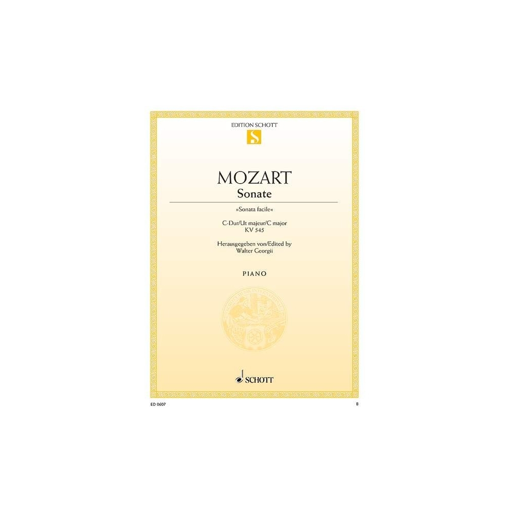 Mozart, Wolfgang Amadeus - Sonata C major K 545 
