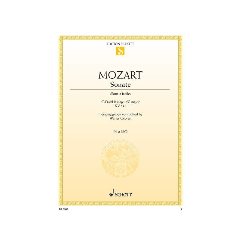 Mozart, Wolfgang Amadeus - Sonata C major K 545 