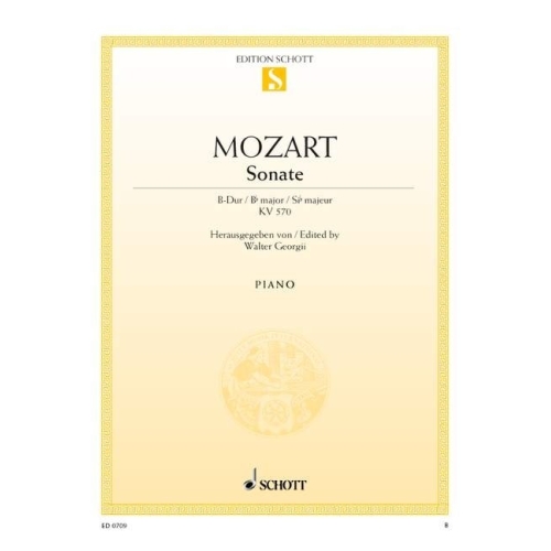 Mozart, Wolfgang Amadeus - Sonata B flat Major  KV 570
