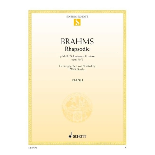 Brahms, Johannes - Rhapsodie G Minor op. 79/2