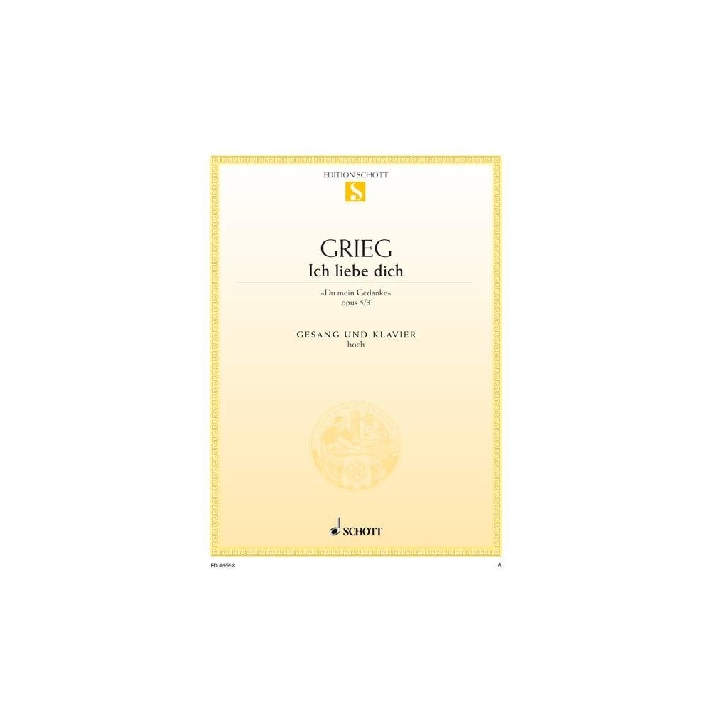 Grieg, Edvard - Ich liebe dich op. 5/3 