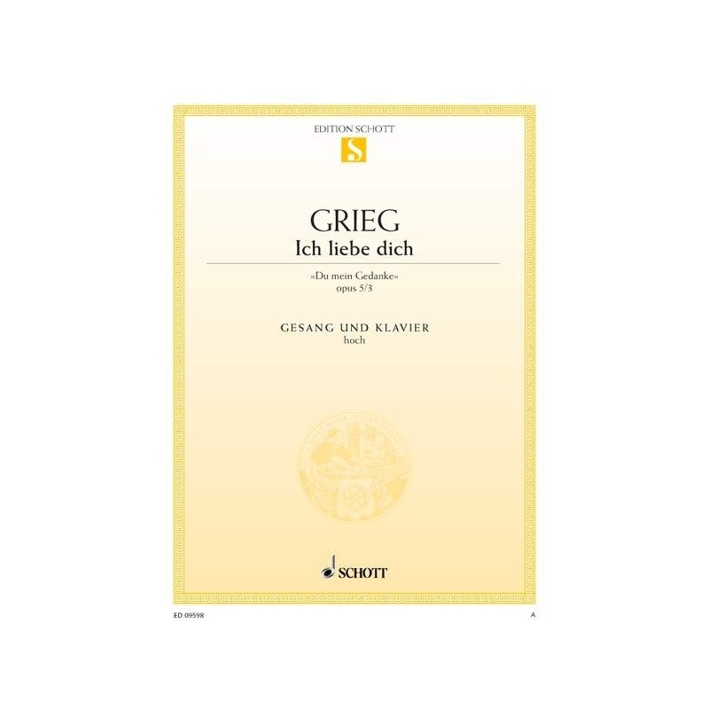 Grieg, Edvard - Ich liebe dich op. 5/3 