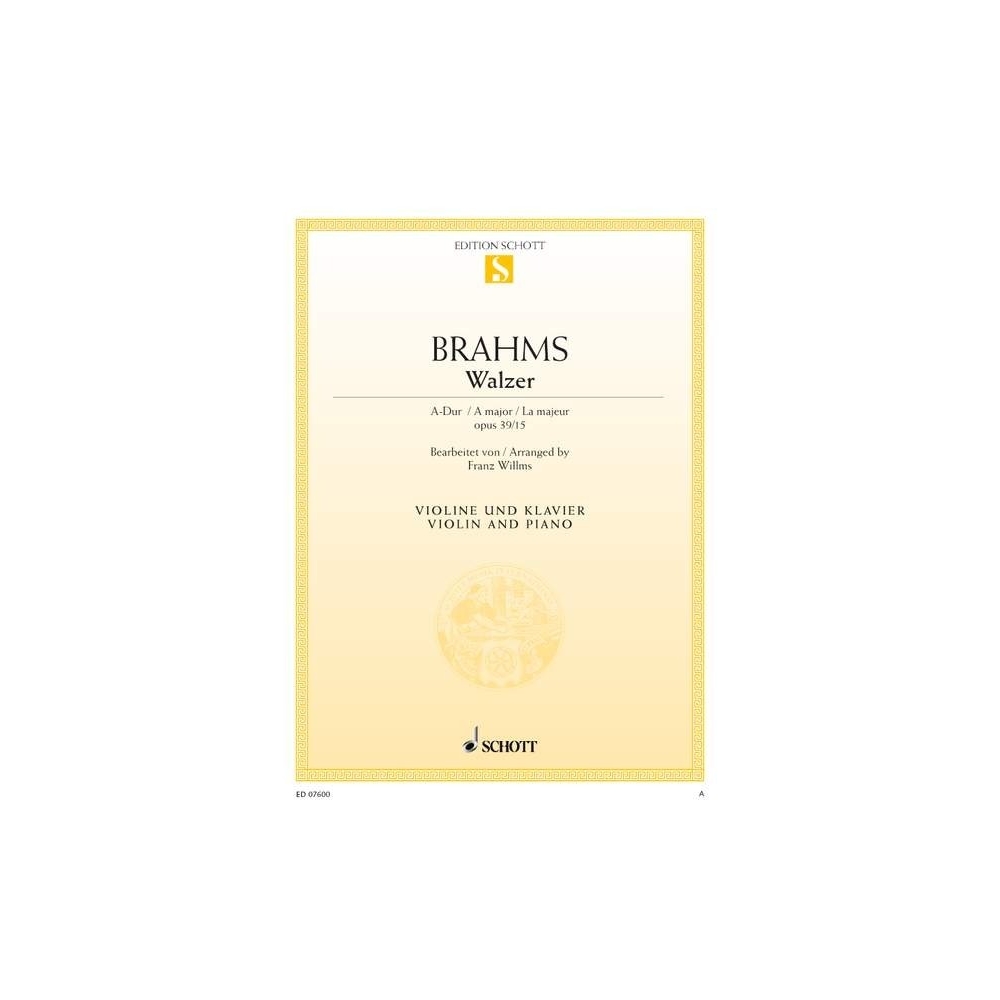 Brahms, Johannes - Waltz A major op. 39/15 