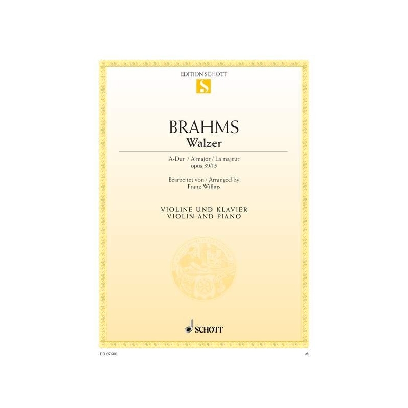 Brahms, Johannes - Waltz A major op. 39/15 