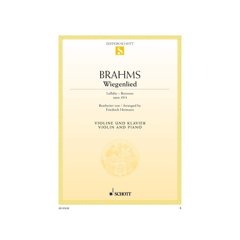 Brahms, Johannes - Wiegenlied F major op. 49/4
