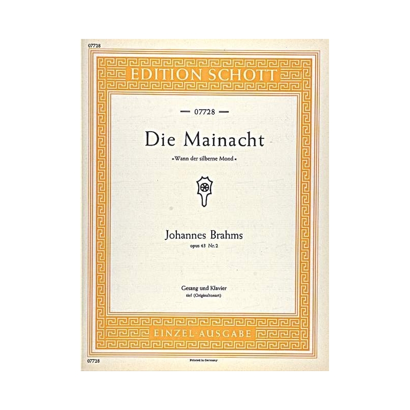 Brahms, Johannes - Die Mainacht op. 43/2