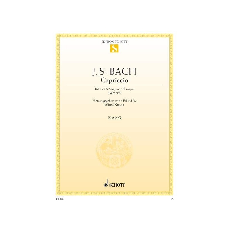 Bach, Johann Sebastian - Capriccio B flat Major  BWV 992