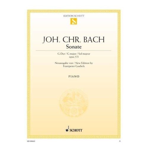 Bach, Johann Christian - Sonata G Major op. 5/3