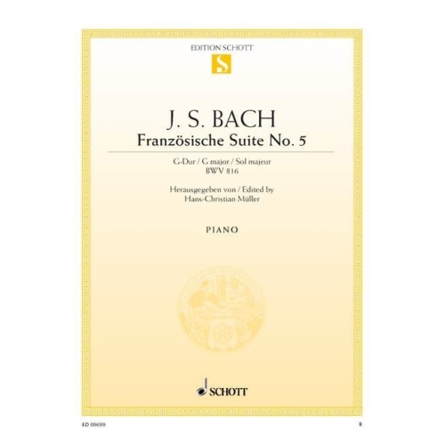 Bach, Johann Sebastian - French Suite No. 5 G Major  BWV 816