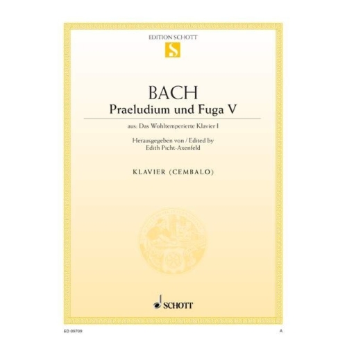 Bach, Johann Sebastian - Preludes V and Fugue V D Major  BWV 850