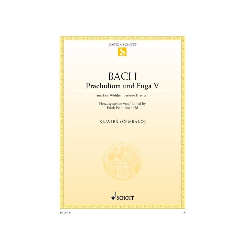 Bach, J.S - Prelude V and Fugue V D major BWV 850 