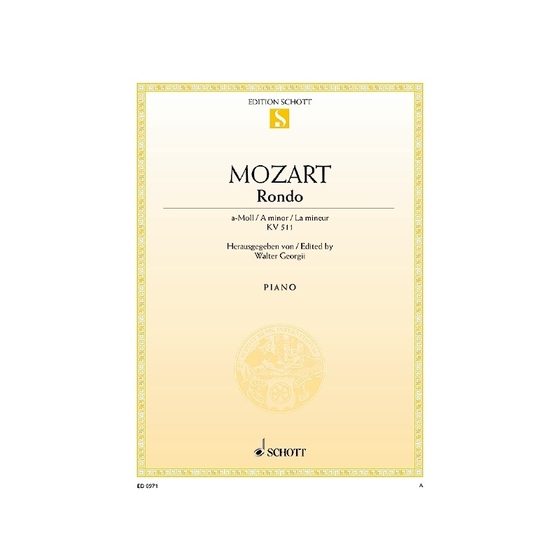 Mozart, Wolfgang Amadeus - Rondo A Minor KV 511 