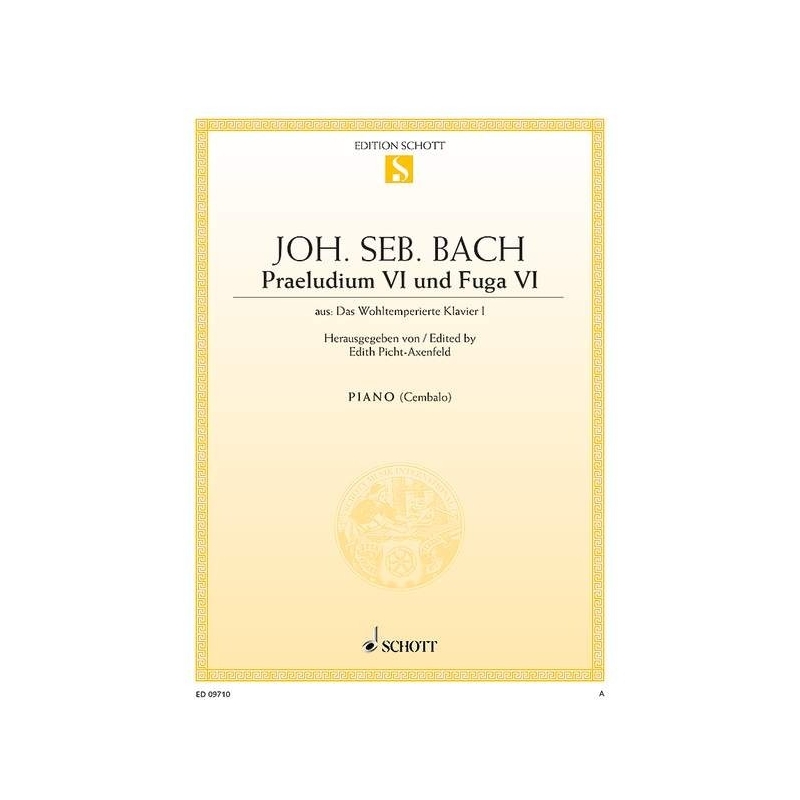 Bach, Johann Sebastian - Präludium VI and Fugue VI D Minor  BWV 851