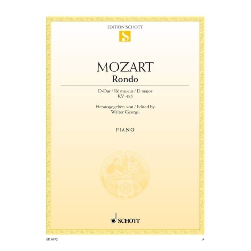 Mozart, Wolfgang Amadeus - Rondo D Major  KV 485