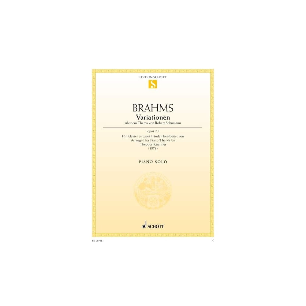 Brahms, Johannes - Variations on a theme by Robert Schumann op. 23 