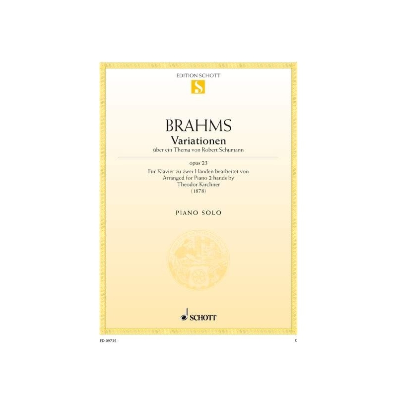 Brahms, Johannes - Variations on a theme by Robert Schumann op. 23