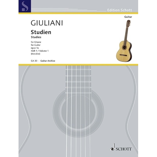 Giuliani, Mauro - Studies for Guitar op. 1a  Heft 1