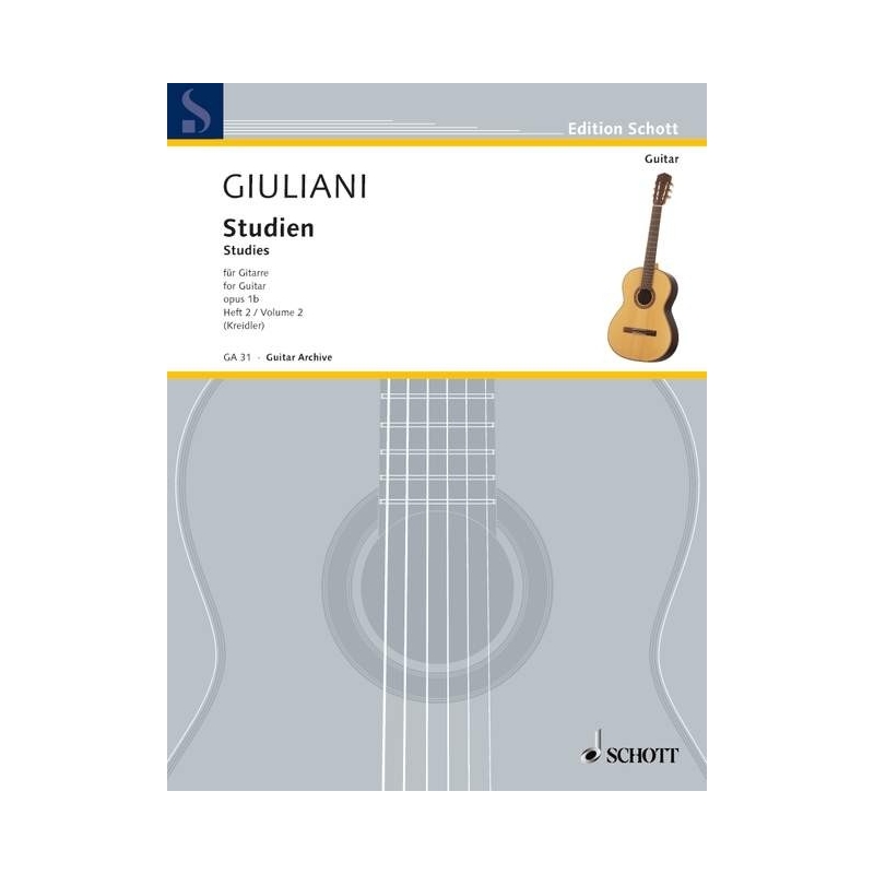 Giuliani, Mauro - Studies for Guitar op. 1b  Heft 2