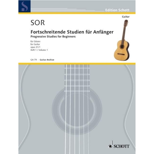 Sor, Fernando - 24 progressive Studies for Beginners op. 31  Heft 1