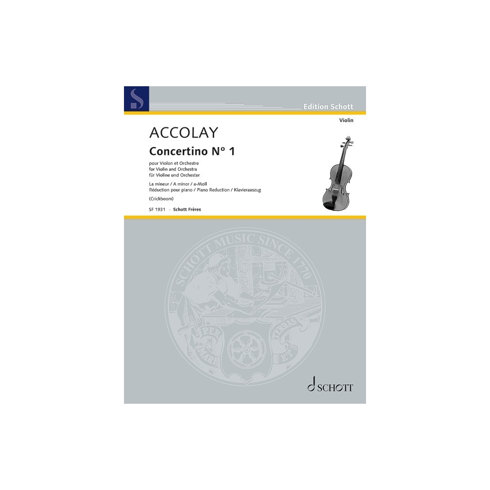 Accolay, Jean Baptiste - Concertino No. 1 A Minor 