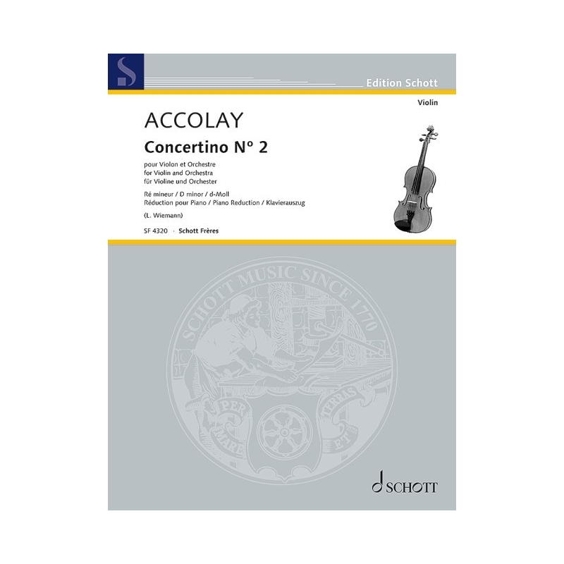 Accolay, Jean Baptiste - Concertino No. 2 D minor