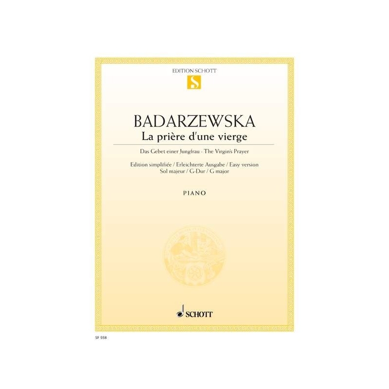 Badarzewska, Tekla - The Virgin's Prayer G major 