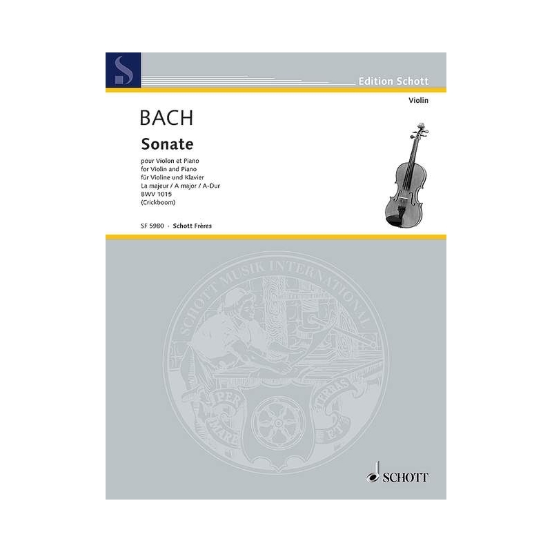 Bach, J.S - Sonata I D flat major BWV 1015 