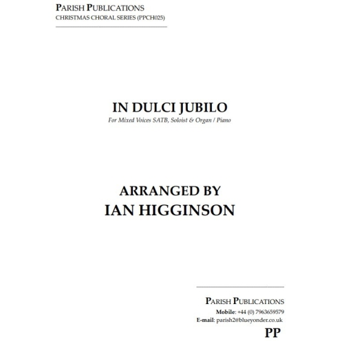 Higginson, Ian - In Dulci Jubilo (SATB & Keyboard)