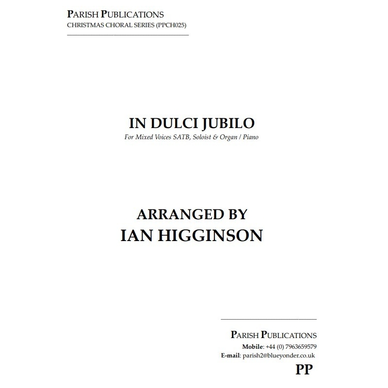 Higginson, Ian - In Dulci Jubilo (SATB & Keyboard)