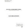 Higginson, Ian - We Will Remember Them (SATB & Keyboard)