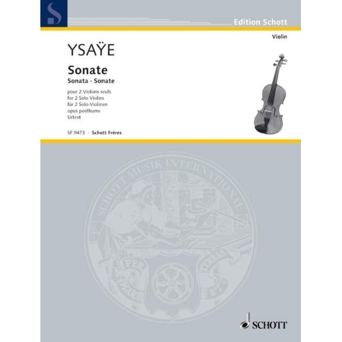 Ysaye, Eugene - Sonate pour 2 violons seuls op. posthume op. posth.