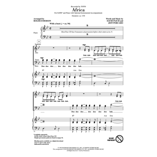 Toto: Africa (SATB)