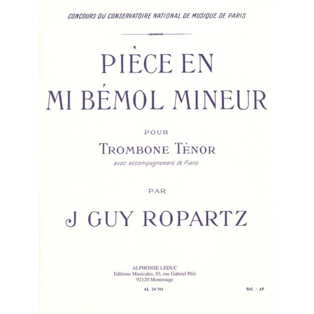 Ropartz, Joseph Guy - Piece En Mib Mineur
