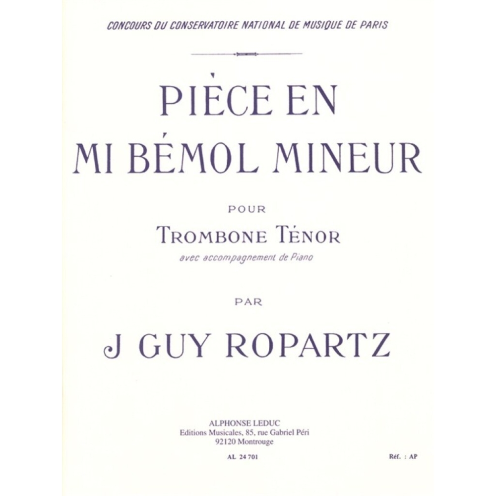 Ropartz, J Guy - Piece in E flat Minor