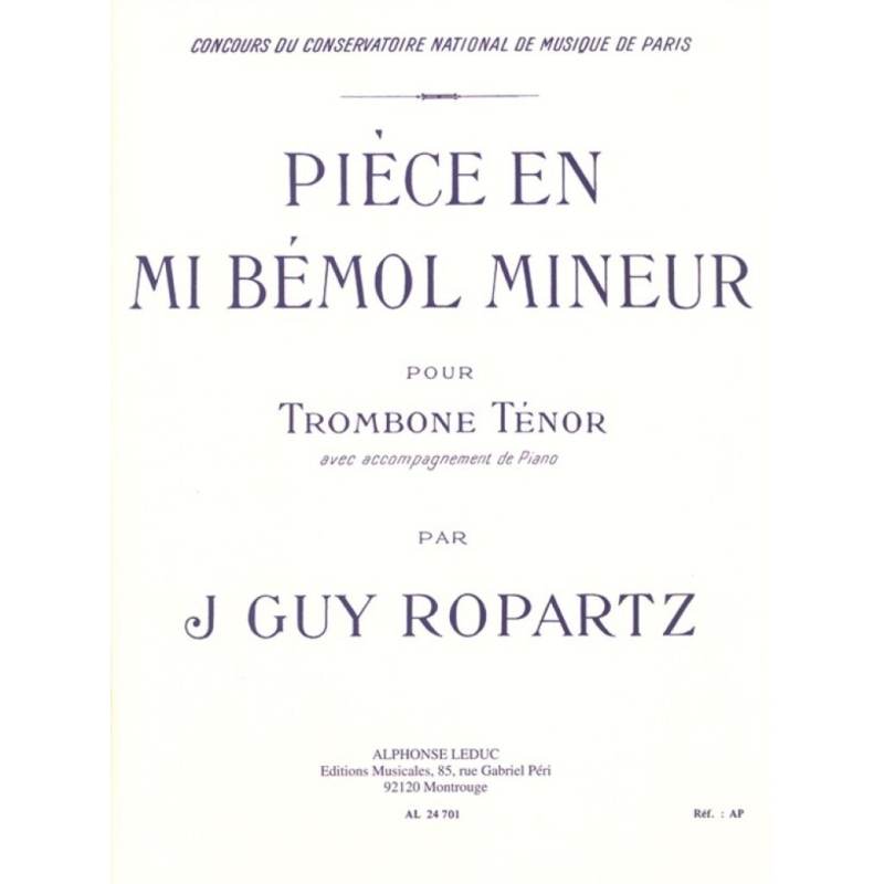 Ropartz, J Guy - Piece in E flat Minor