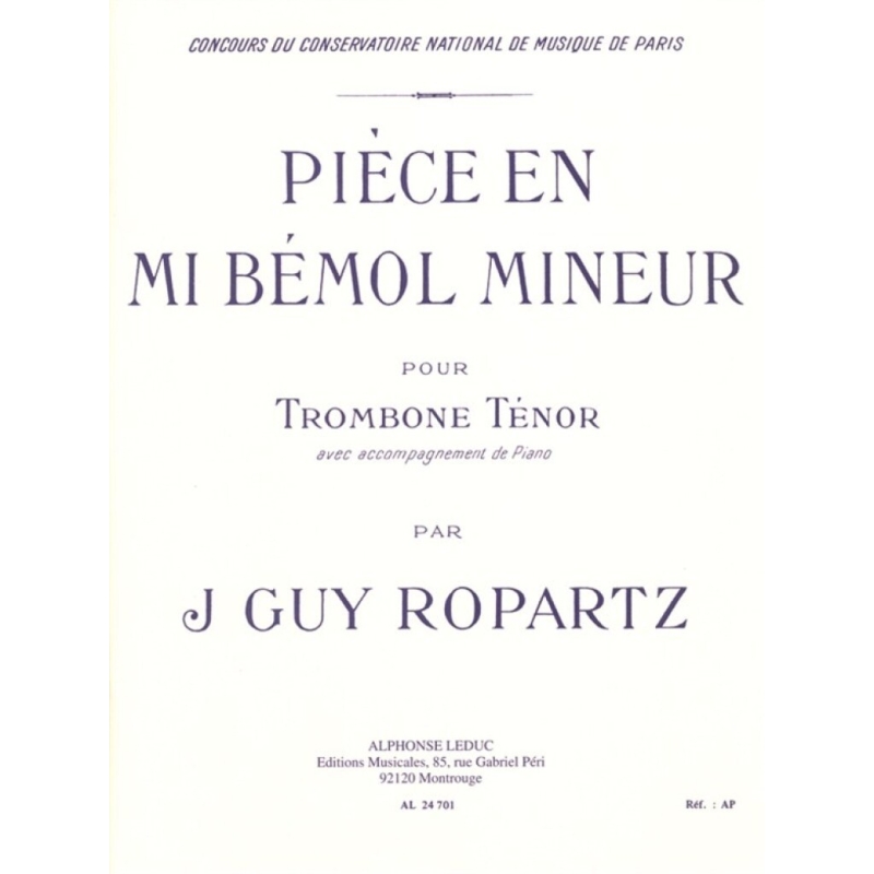 Ropartz, Joseph Guy - Piece En Mib Mineur