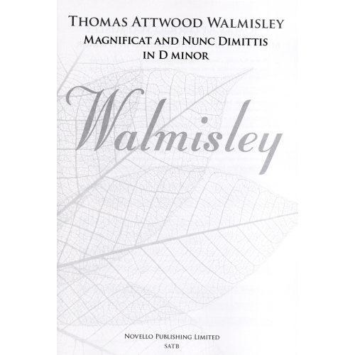 Walmisley, Thomas Attwood -...