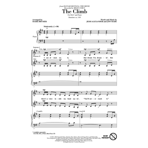 The Climb: SSA and Piano