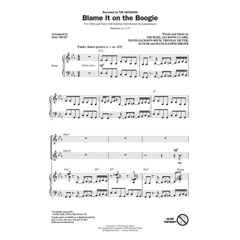 Blame It On The Boogie