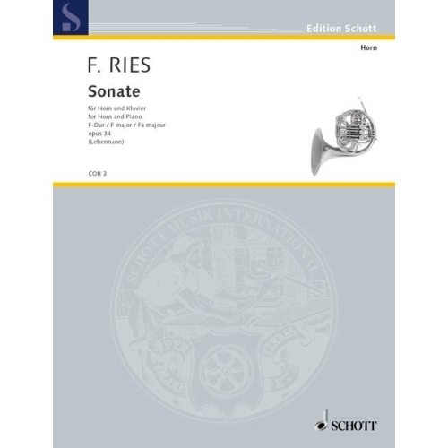 Ries, Ferdinand - Horn Sonata in F Op34