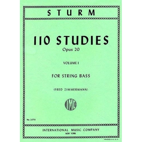 Sturm, Wilhelm - 110 Studies, Op.20: Volume 1 for Double Bass