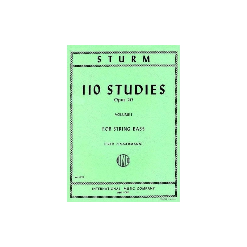 Sturm, Wilhelm - 110 Studies, Op.20: Volume 1 for Double Bass