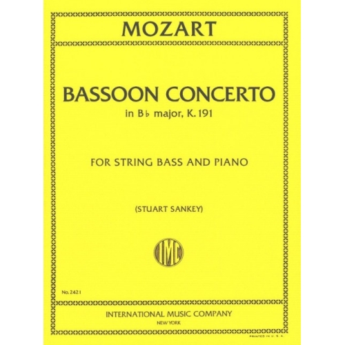 Mozart, W.A - Concerto in B flat major KV 191 arr. for Double Bass and Piano