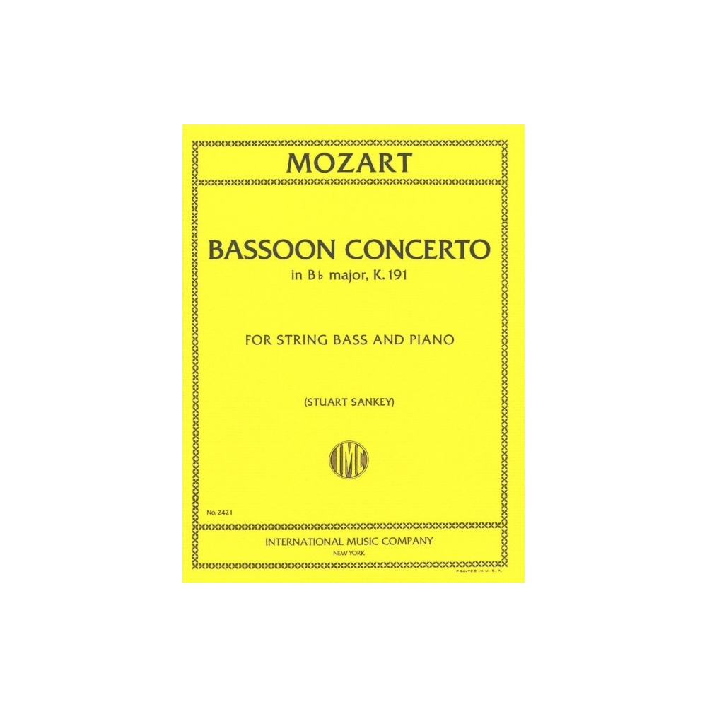 Mozart, W.A - Concerto in B flat major KV 191 arr. for Double Bass and Piano