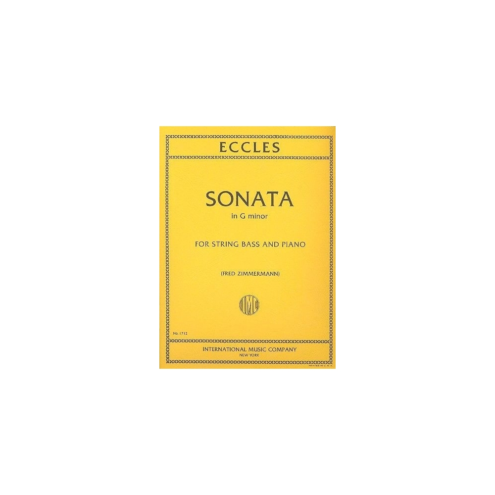 Eccles, Henry - Sonata in G minor for Double Bass and Piano