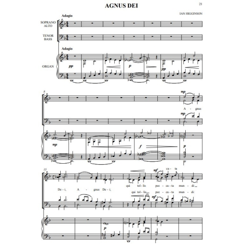 Higginson, Ian - Missa Brevis (SATB & Keyboard)